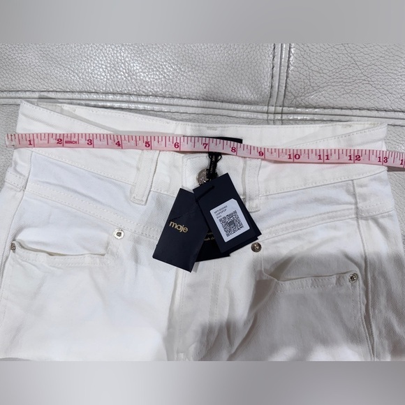 NWT MAJE Cotton Pants In Ecru Sz. 36 - Picture 12 of 12